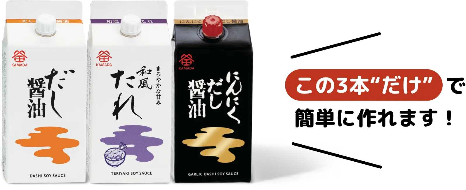 この3本だけで簡単に作れる商品の画像イメージ