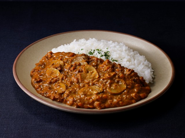 北海道産マッシュルームと牛挽き肉のキーマカレー