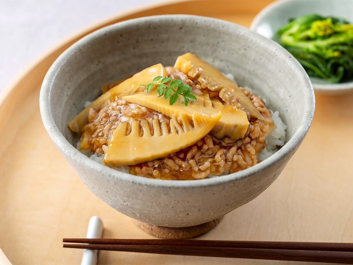 たけのこのそぼろあんかけ丼