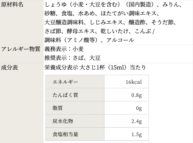 貝の鍋だし 200㎖