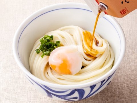 冷し温卵ぶっかけうどん