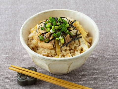 油揚げとツナの炊込みご飯