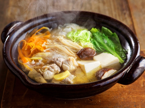 鶏と野菜のしょうが鍋